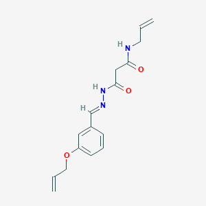 molecular formula C16H19N3O3 B3863616 N-allyl-3-{2-[3-(allyloxy)benzylidene]hydrazino}-3-oxopropanamide 