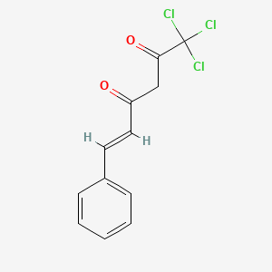 molecular formula C12H9Cl3O2 B3863617 1,1,1-trichloro-6-phenyl-5-hexene-2,4-dione 