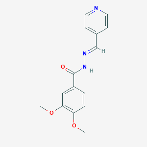 molecular formula C15H15N3O3 B3863627 3,4-dimethoxy-N'-(4-pyridinylmethylene)benzohydrazide 