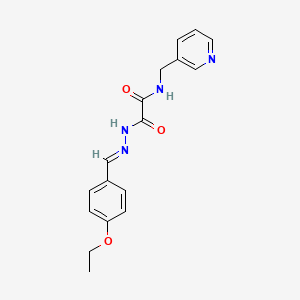 molecular formula C17H18N4O3 B3863633 2-[2-(4-ethoxybenzylidene)hydrazino]-2-oxo-N-(3-pyridinylmethyl)acetamide 