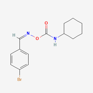 molecular formula C14H17BrN2O2 B3863675 4-bromobenzaldehyde O-[(cyclohexylamino)carbonyl]oxime 