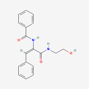 molecular formula C18H18N2O3 B3863678 N-(1-{[(2-hydroxyethyl)amino]carbonyl}-2-phenylvinyl)benzamide CAS No. 41360-79-6