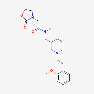 molecular formula C21H31N3O4 B3863686 N-({1-[2-(2-methoxyphenyl)ethyl]-3-piperidinyl}methyl)-N-methyl-2-(2-oxo-1,3-oxazolidin-3-yl)acetamide 