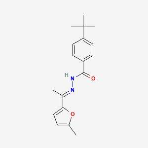 molecular formula C18H22N2O2 B3863692 4-tert-butyl-N'-[1-(5-methyl-2-furyl)ethylidene]benzohydrazide 