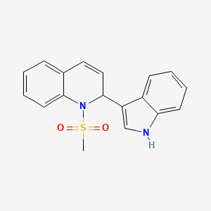 molecular formula C18H16N2O2S B3863707 2-(1H-indol-3-yl)-1-(methylsulfonyl)-1,2-dihydroquinoline CAS No. 313526-25-9