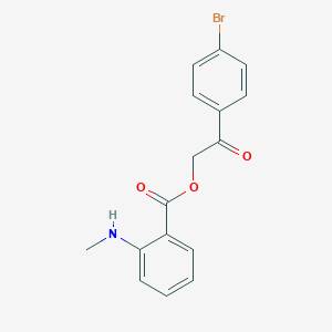 molecular formula C16H14BrNO3 B386371 2-(4-Bromophenyl)-2-oxoethyl 2-(methylamino)benzoate 