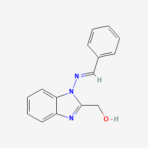 molecular formula C15H13N3O B3863748 [1-(benzylideneamino)-1H-benzimidazol-2-yl]methanol 