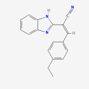 molecular formula C18H15N3 B3863755 2-(1H-benzimidazol-2-yl)-3-(4-ethylphenyl)acrylonitrile 