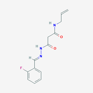 molecular formula C13H14FN3O2 B3863757 N-allyl-3-[2-(2-fluorobenzylidene)hydrazino]-3-oxopropanamide 