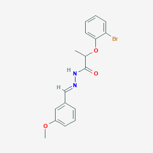 molecular formula C17H17BrN2O3 B3863760 2-(2-bromophenoxy)-N'-(3-methoxybenzylidene)propanohydrazide 