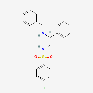 molecular formula C21H21ClN2O2S B3863768 N-[2-(benzylamino)-2-phenylethyl]-4-chlorobenzenesulfonamide 