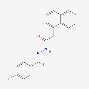 molecular formula C19H15FN2O B3863785 N'-(4-fluorobenzylidene)-2-(1-naphthyl)acetohydrazide 