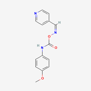molecular formula C14H13N3O3 B3863809 isonicotinaldehyde O-{[(4-methoxyphenyl)amino]carbonyl}oxime 