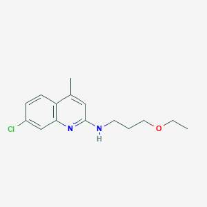 molecular formula C15H19ClN2O B3863812 7-chloro-N-(3-ethoxypropyl)-4-methyl-2-quinolinamine 