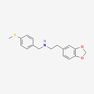 molecular formula C17H19NO2S B3863827 2-(1,3-benzodioxol-5-yl)-N-[4-(methylthio)benzyl]ethanamine 