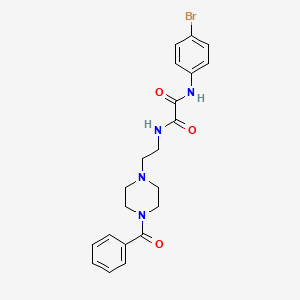 molecular formula C21H23BrN4O3 B3863835 N-[2-(4-benzoyl-1-piperazinyl)ethyl]-N'-(4-bromophenyl)ethanediamide 