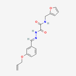 molecular formula C17H17N3O4 B3863853 2-{2-[3-(allyloxy)benzylidene]hydrazino}-N-(2-furylmethyl)-2-oxoacetamide 