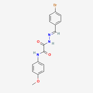 molecular formula C16H14BrN3O3 B3863871 2-[2-(4-bromobenzylidene)hydrazino]-N-(4-methoxyphenyl)-2-oxoacetamide 
