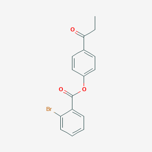 molecular formula C16H13BrO3 B386388 4-Propionylphenyl 2-bromobenzoate 