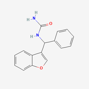 molecular formula C16H14N2O2 B3863890 N-[1-benzofuran-3-yl(phenyl)methyl]urea 