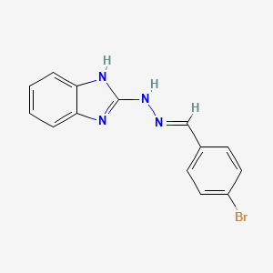 molecular formula C14H11BrN4 B3863894 4-bromobenzaldehyde 1H-benzimidazol-2-ylhydrazone 