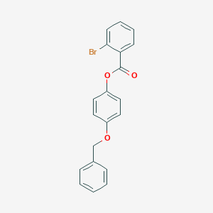 molecular formula C20H15BrO3 B386390 2-Bromobenzoic acid, 4-benzyloxyphenyl ester 