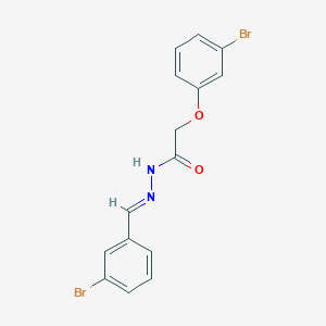 molecular formula C15H12Br2N2O2 B3863900 N'-(3-bromobenzylidene)-2-(3-bromophenoxy)acetohydrazide 