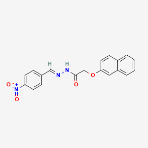 molecular formula C19H15N3O4 B3863901 2-(2-naphthyloxy)-N'-(4-nitrobenzylidene)acetohydrazide CAS No. 303087-91-4