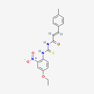 B3863922 N-{[(4-ethoxy-2-nitrophenyl)amino]carbonothioyl}-3-(4-methylphenyl)acrylamide CAS No. 5545-49-3
