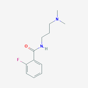 molecular formula C12H17FN2O B3863925 N-[3-(dimethylamino)propyl]-2-fluorobenzamide 