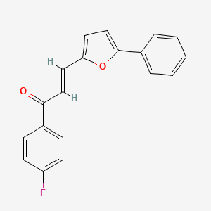 molecular formula C19H13FO2 B3863933 1-(4-fluorophenyl)-3-(5-phenyl-2-furyl)-2-propen-1-one 