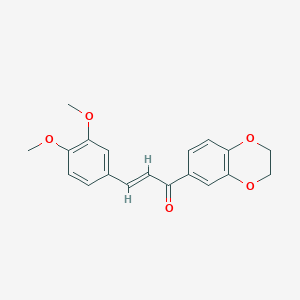 molecular formula C19H18O5 B3863944 1-(2,3-dihydro-1,4-benzodioxin-6-yl)-3-(3,4-dimethoxyphenyl)-2-propen-1-one 