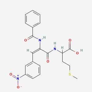 molecular formula C21H21N3O6S B3863945 N-[2-(benzoylamino)-3-(3-nitrophenyl)acryloyl]methionine 