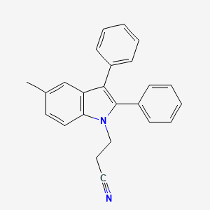 molecular formula C24H20N2 B3863952 3-(5-methyl-2,3-diphenyl-1H-indol-1-yl)propanenitrile 