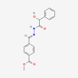 molecular formula C17H16N2O4 B3863971 methyl 4-{2-[hydroxy(phenyl)acetyl]carbonohydrazonoyl}benzoate 