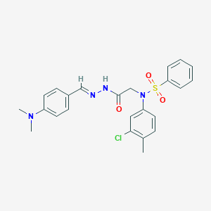 N-(3-chloro-4-methylphenyl)-N-(2-{2-[4-(dimethylamino)benzylidene]hydrazino}-2-oxoethyl)benzenesulfonamide