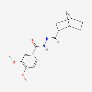 molecular formula C17H22N2O3 B3863991 N'-(bicyclo[2.2.1]hept-2-ylmethylene)-3,4-dimethoxybenzohydrazide 