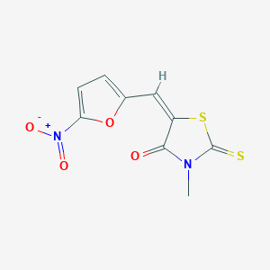 molecular formula C9H6N2O4S2 B3864016 3-methyl-5-[(5-nitro-2-furyl)methylene]-2-thioxo-1,3-thiazolidin-4-one CAS No. 15913-35-6