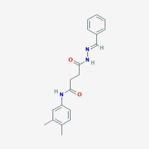 molecular formula C19H21N3O2 B386403 4-(2-benzylidenehydrazino)-N-(3,4-dimethylphenyl)-4-oxobutanamide 