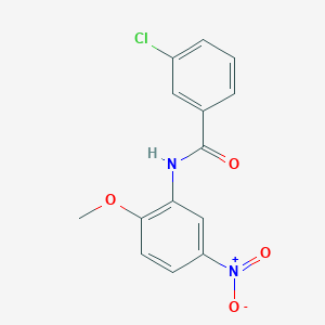 molecular formula C14H11ClN2O4 B3864033 3-chloro-N-(2-methoxy-5-nitrophenyl)benzamide 