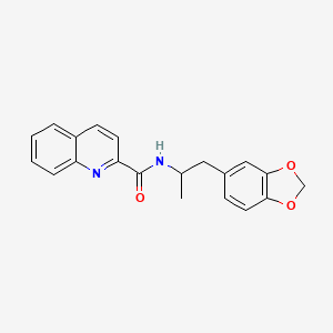 molecular formula C20H18N2O3 B3864040 N-[2-(1,3-benzodioxol-5-yl)-1-methylethyl]-2-quinolinecarboxamide 