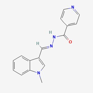 molecular formula C16H14N4O B3864058 N'-[(1-methyl-1H-indol-3-yl)methylene]isonicotinohydrazide 