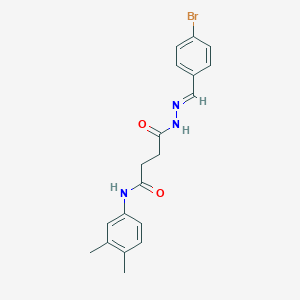 molecular formula C19H20BrN3O2 B386407 4-[2-(4-bromobenzylidene)hydrazino]-N-(3,4-dimethylphenyl)-4-oxobutanamide 
