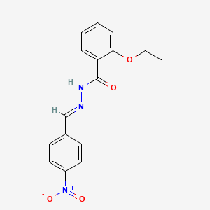 molecular formula C16H15N3O4 B3864099 2-ethoxy-N'-(4-nitrobenzylidene)benzohydrazide 
