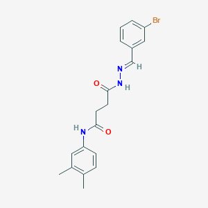 4-[2-(3-bromobenzylidene)hydrazino]-N-(3,4-dimethylphenyl)-4-oxobutanamide