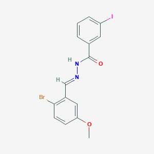 molecular formula C15H12BrIN2O2 B3864103 N'-(2-bromo-5-methoxybenzylidene)-3-iodobenzohydrazide 