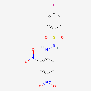 molecular formula C12H9FN4O6S B3864140 N'-(2,4-dinitrophenyl)-4-fluorobenzenesulfonohydrazide 