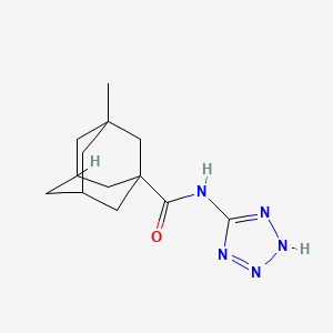 molecular formula C13H19N5O B3864156 3-methyl-N-1H-tetrazol-5-yl-1-adamantanecarboxamide 