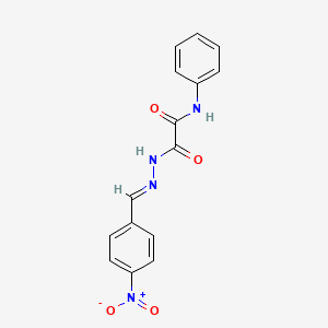 molecular formula C15H12N4O4 B3864157 2-[2-(4-nitrobenzylidene)hydrazino]-2-oxo-N-phenylacetamide CAS No. 50785-55-2