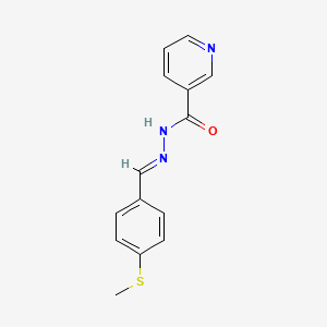 molecular formula C14H13N3OS B3864158 N'-[4-(methylthio)benzylidene]nicotinohydrazide 